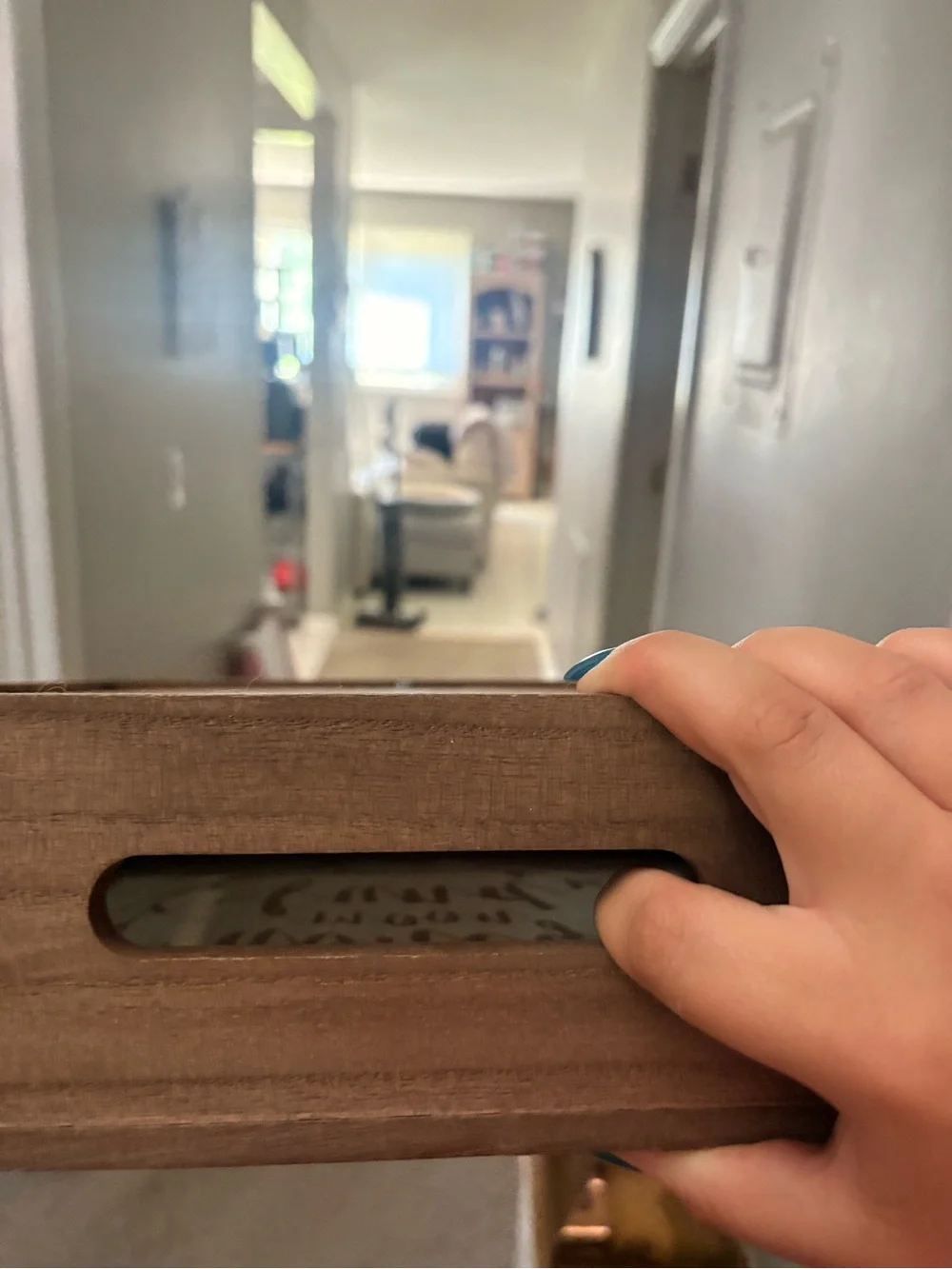 Honeymoon Fund Wooden Shadow Box - Brown with White Lettering